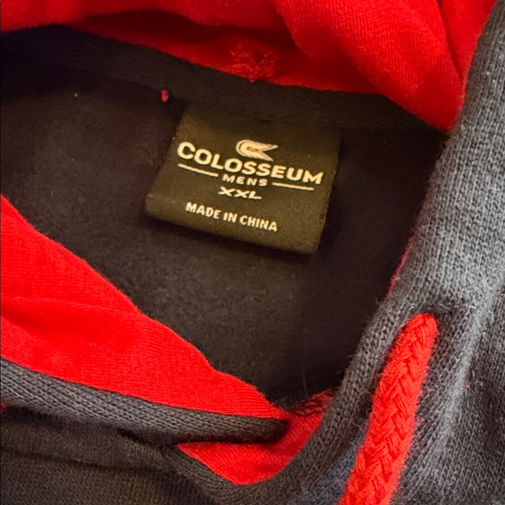 Colosseum Louisville Slugger Navy with white Embroidered Logo Hoodie XXL NWOT - Picture 2 of 5